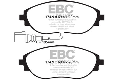 EBC Ultimax OE Replacement Brake Pad Set (DPX2127) Image 1