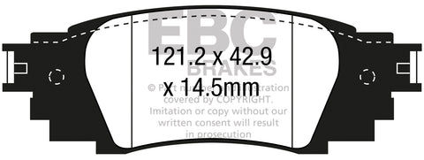 EBC Yellowstuff 4000 Series Street and Track Brake Pad Set (DP43080R) Image 1