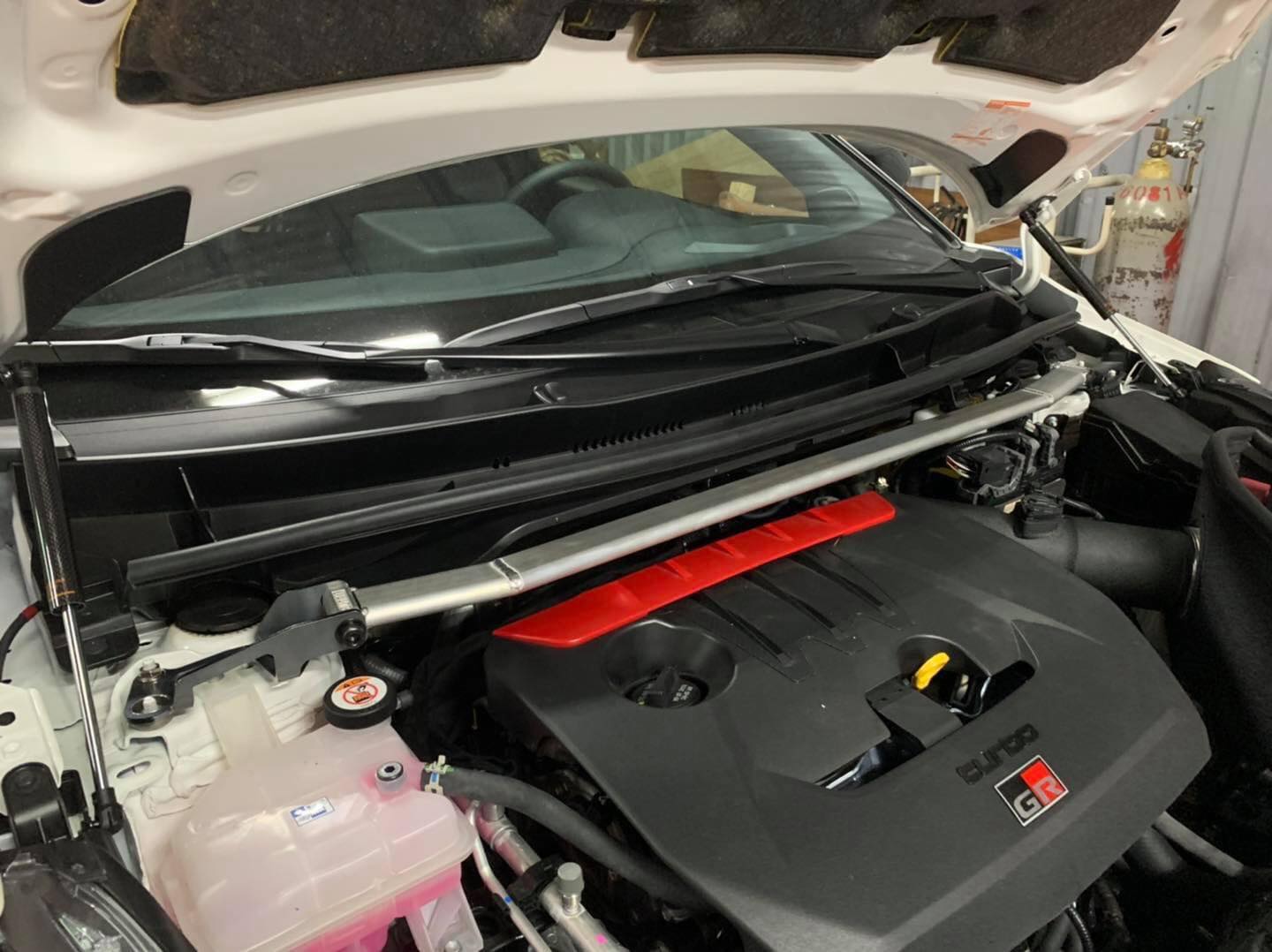 SUMMIT &amp; Swave Graphite Grey Front Upper Strut Brace for Toyota Yaris GR Image 3