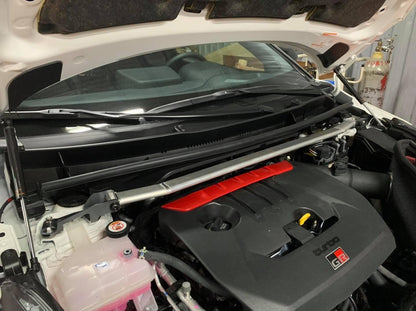 SUMMIT &amp; Swave Polished Front Upper Strut Brace for Toyota Yaris GR Image 3