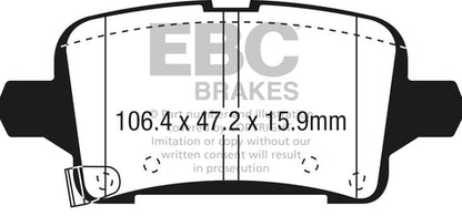 EBC Greenstuff 2000 Series Sport Brake Pad Set (DP23074) Image 2