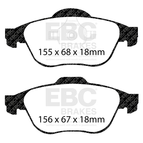 EBC Ultimax OE Replacement Brake Pad Set (DP1394) Image 2