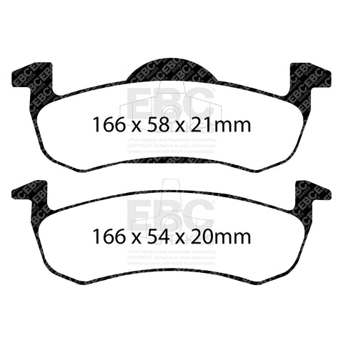 EBC Greenstuff 6000 Series Truck and SUV Brake Pad Set (DP61804) Image 3