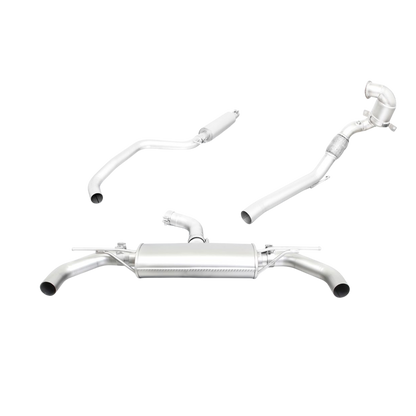Sport Exhaust for Golf 7 AU Facelift Sport Silencer + Resonated | 2x GT Black Tips
