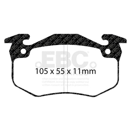 EBC Orangestuff 9000 Series Race Brake Pad Set (DP9983) Image 2