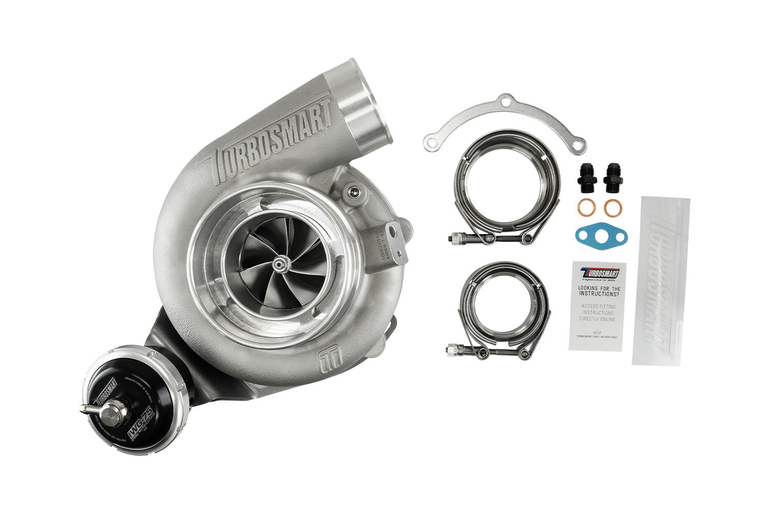 Turbosmart Turbosmart TS-2 Turbocharger (Water Cooled) 6466 V-Band 0.82AR Internally Wastegated – Image 4
