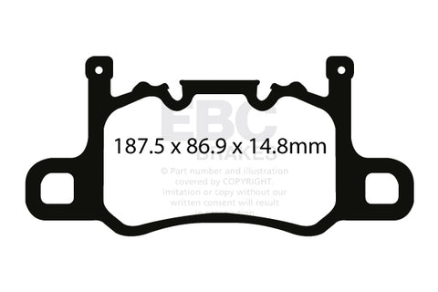 EBC Racing RP-X Track and Race Brake Pads (DP82207RPX) Image 2