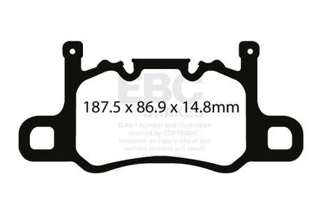 EBC Racing RP-X Track and Race Brake Pads (DP82207RPX) Image 2