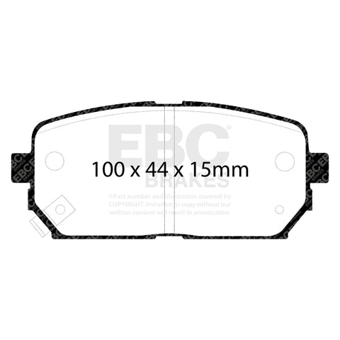 EBC Greenstuff 2000 Series Sport Brake Pad Set (DP21810) Image 2