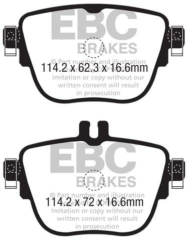 EBC Redstuff 3000 Series Sport Brake Pad Set (DP32337C) Image 1