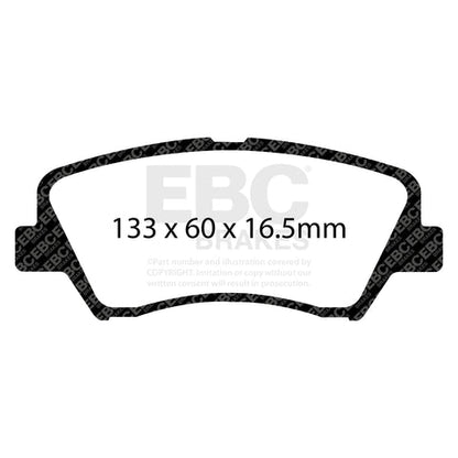 EBC Greenstuff 2000 Series Sport Brake Pad Set (DP21874) Image 3