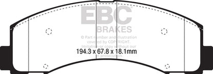 EBC Ultimax OE Replacement Brake Pad Set (DPX3088) Image 1