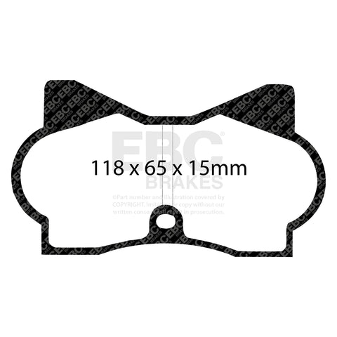 EBC Redstuff 3000 Series Sport Brake Pad Set (DP3180C) Image 1