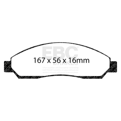 EBC Greenstuff 6000 Series Truck and SUV Brake Pad Set (DP61705) Image 3