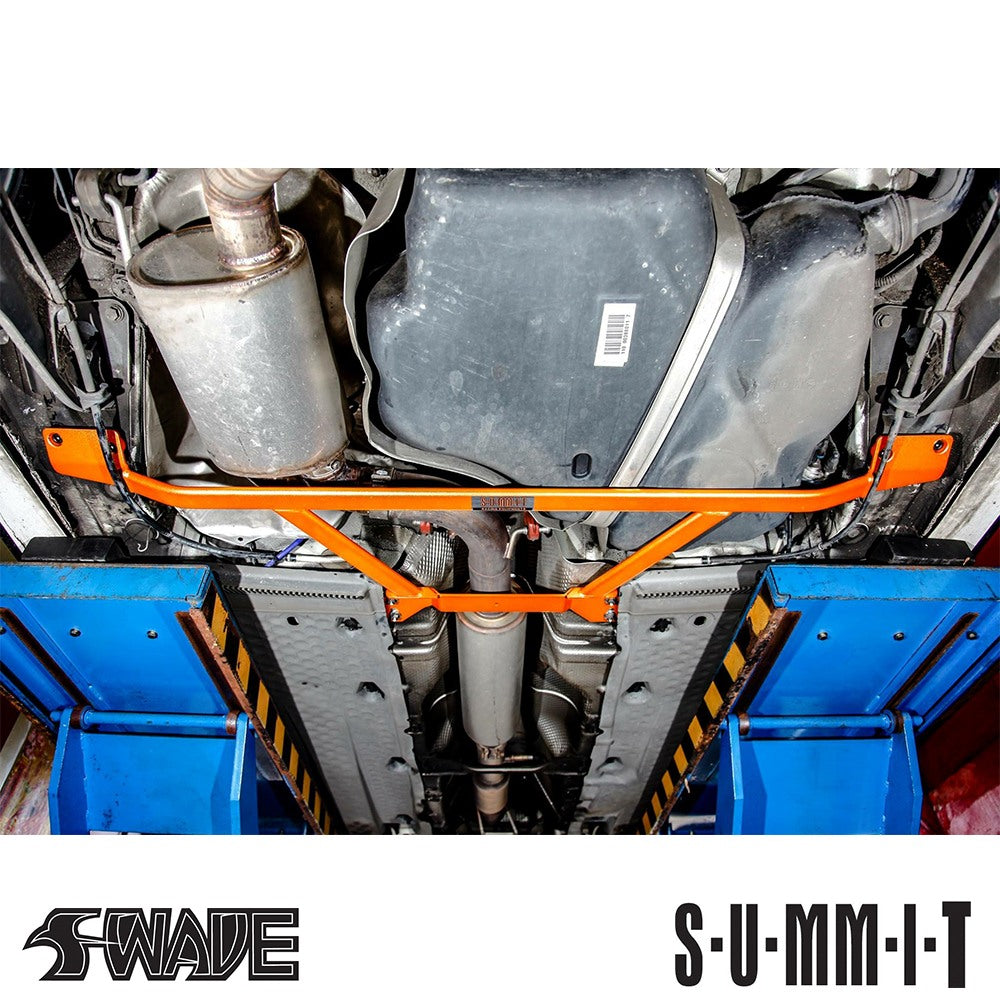 SUMMIT Rear Lower Big 6-Point Back Exhaust Tunnel Body Chassis &amp; Subframe Axle Bush Tie Bar Brace for VW Golf MK5 &amp; 6 GTI 2005 to 2012 V-G6-S39 Image 1