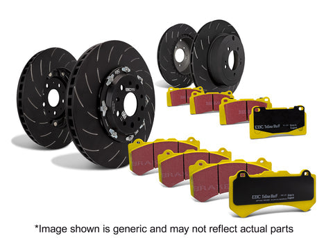 Pad & 2pc Disc Kit FULL VEHICLE 2pc disc kit & swept groove rear (P2DK029Y) Image 3