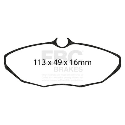 EBC Greenstuff 2000 Series Sport Brake Pad Set (DP21221/2) Image 1