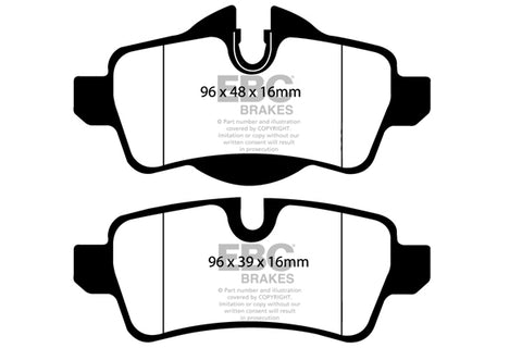 EBC Greenstuff 2000 Series Sport Brake Pad Set (DP21931) Image 4