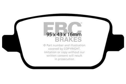 EBC Redstuff 3000 Series Sport Brake Pad Set (DP31933C) Image 3