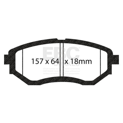 EBC Redstuff 3000 Series Sport Brake Pad Set (DP31583C) Image 3