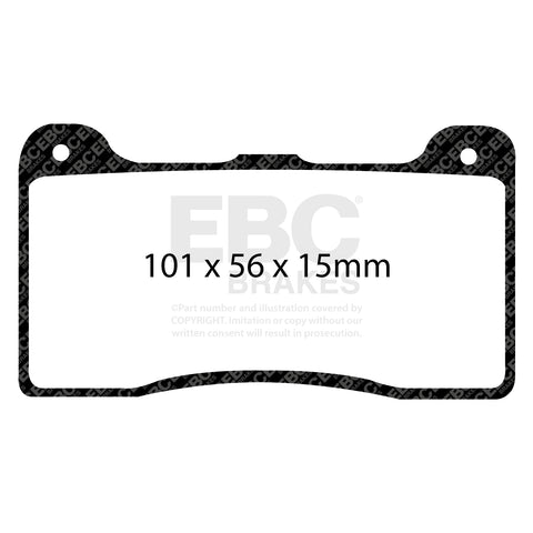 EBC RPX Track pads for Wilwood  Midilite 7816   (DP8039RPX) Front Image 2