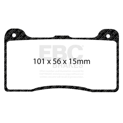 EBC RPX Track pads for Wilwood  Midilite 7816   (DP8039RPX) Front Image 2