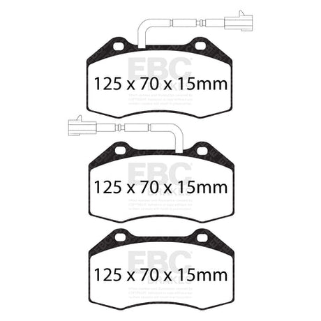 EBC Greenstuff 2000 Series Sport Brake Pad Set (DP22021/2) Image 2