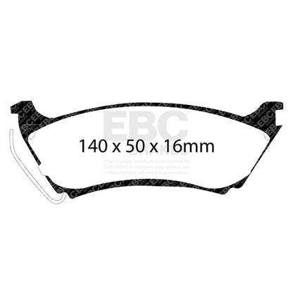 EBC Greenstuff 6000 Series Truck and SUV Brake Pad Set (DP61233) Image 1