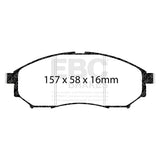 EBC Greenstuff 2000 Series Sport Brake Pad Set (DP21671) Image 4