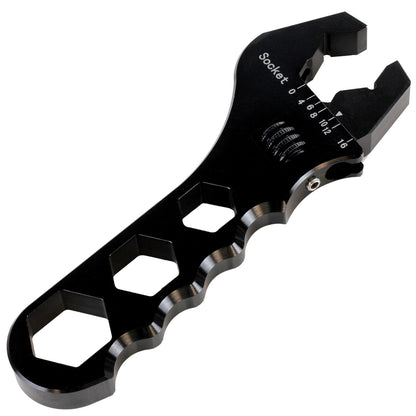 Exoracing Adjustable AN Wrench Spanner AN03-AN16 - Black / V1 Standard AN03-AN16