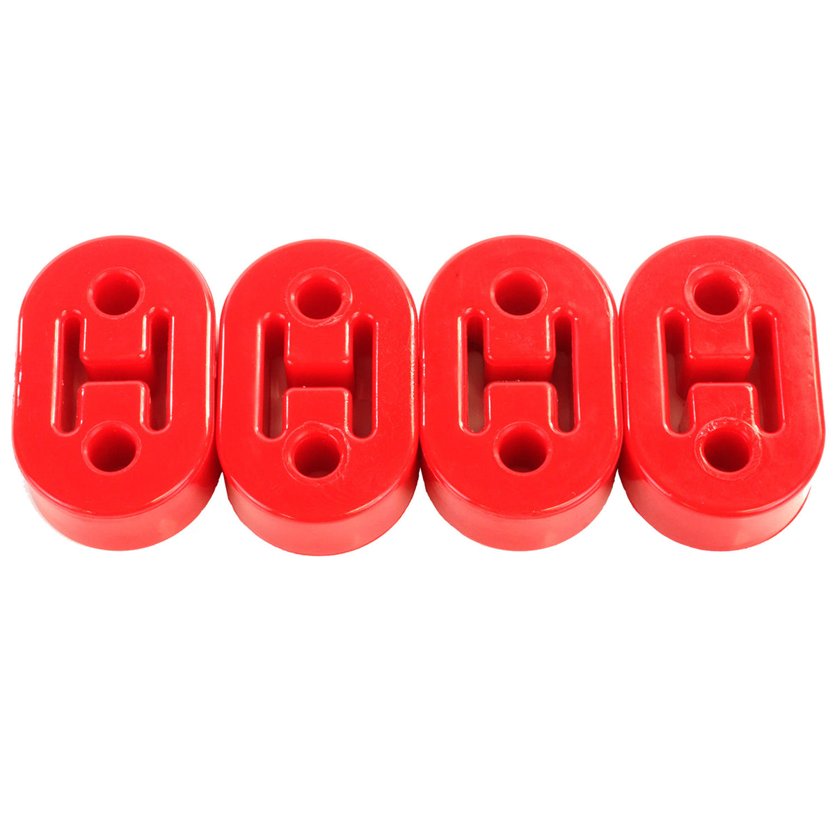 Exoracing Polyurethane Exhaust Hanger Mounts - Red / 4 Pack