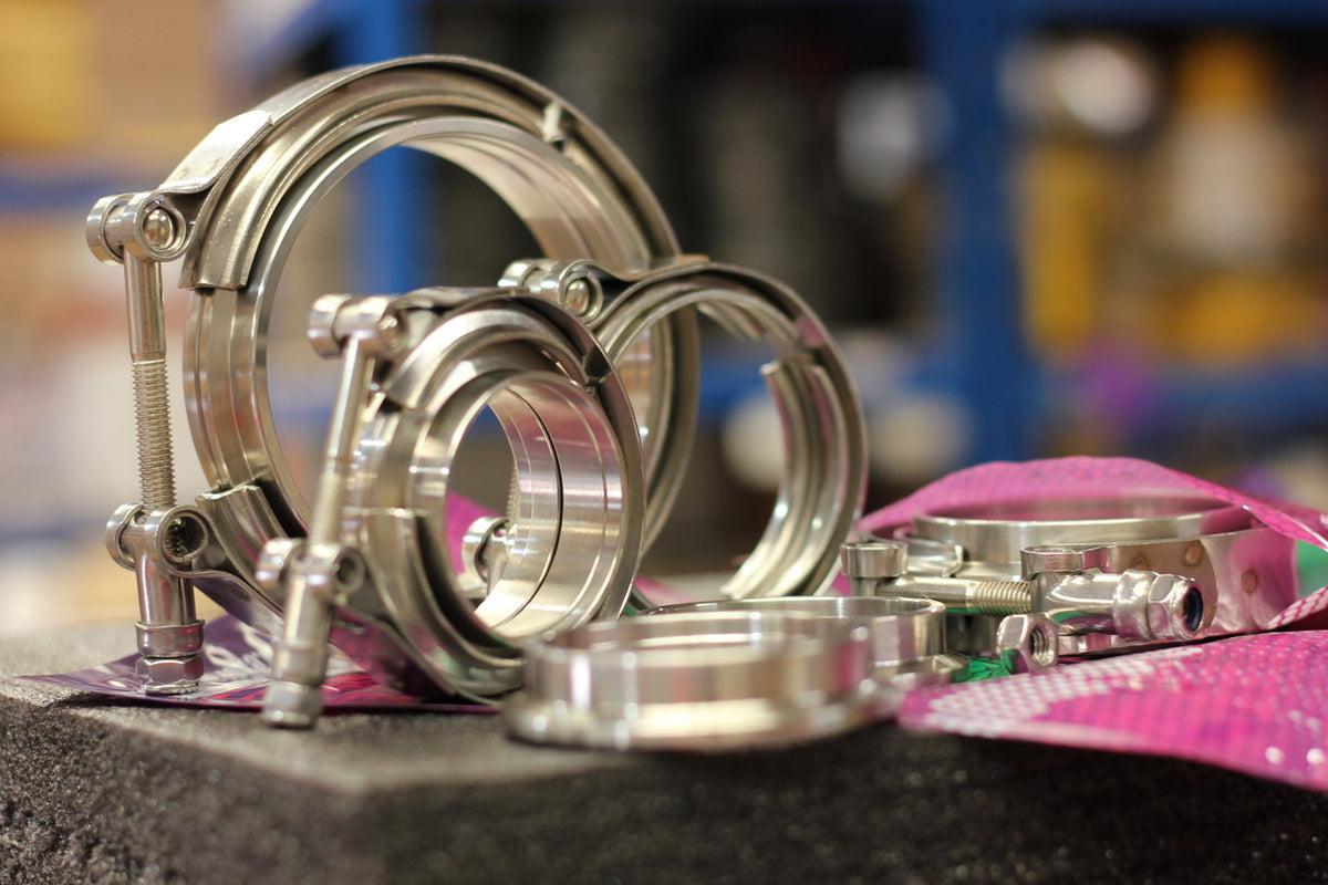 Exoracing Stainless Steel V-Band Clamp With Flanges
