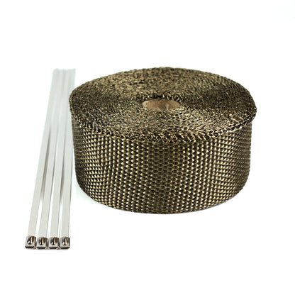 Exoracing Titanium or Carbon Exhaust Wrap - 5m Length x 5cm Width / Titanium