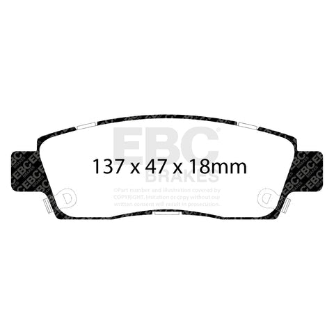 EBC Greenstuff 6000 Series Truck and SUV Brake Pad Set (DP61672) Image 1