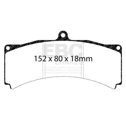 EBC Yellowstuff 4000 Series Street and Track Brake Pad Set (DP4012R)