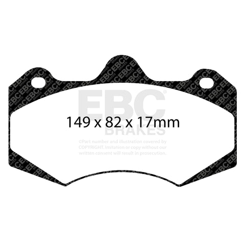 EBC Orangestuff 9000 Series Race Brake Pad Set (DP9062) Image 2