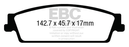 EBC Greenstuff 6000 Series Truck and SUV Brake Pad Set (DP63022) Image 1