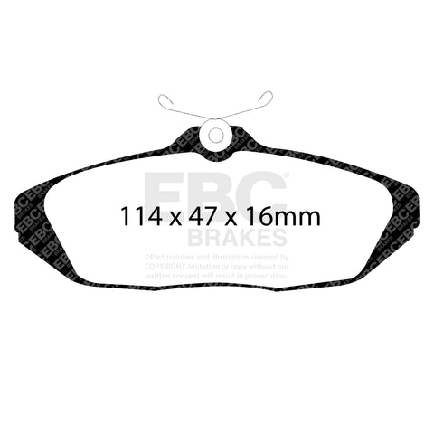 EBC Greenstuff 2000 Series Sport Brake Pad Set (DP21164) Image 1