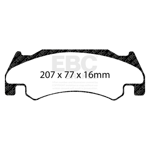 EBC Greenstuff 6000 Series Truck and SUV Brake Pad Set (DP61739) Image 3