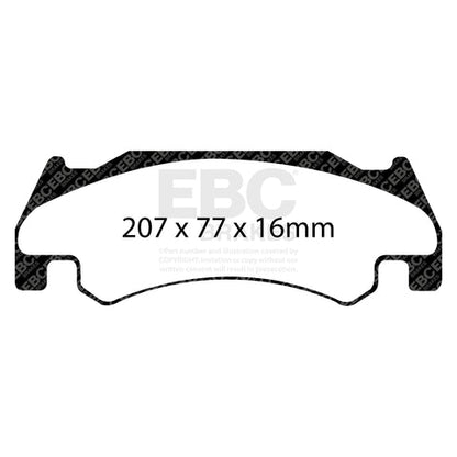 EBC Greenstuff 6000 Series Truck and SUV Brake Pad Set (DP61739) Image 3