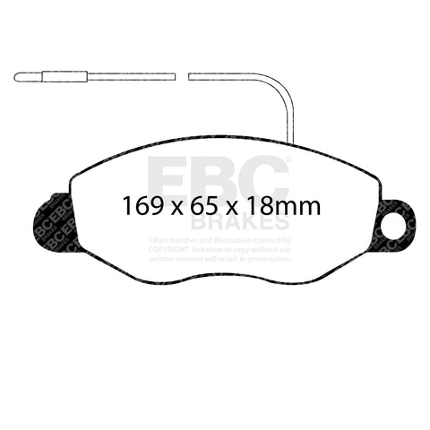 EBC Ultimax OE Replacement Brake Pad Set (DP1529) Image 1