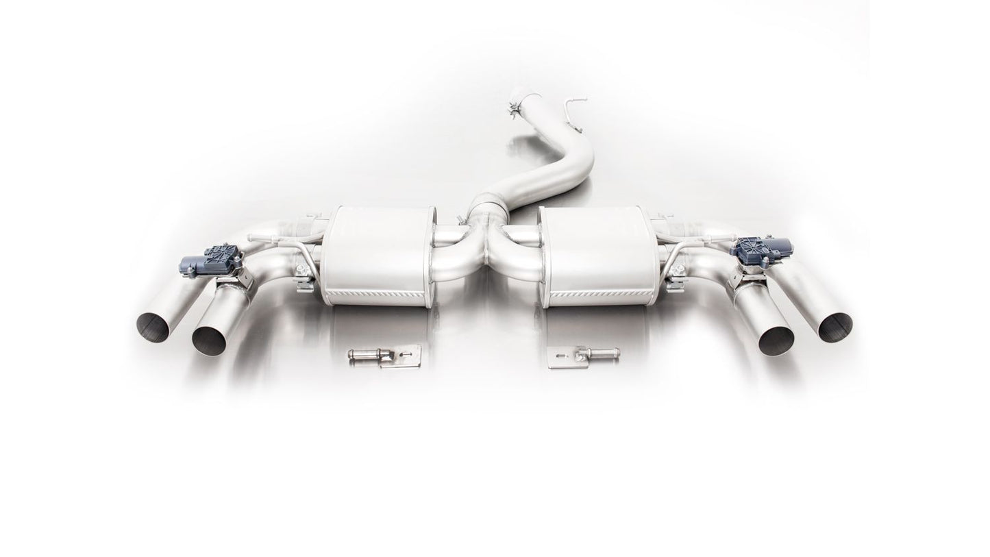 Racing Cat-Back System for Audi RS 3 Sportback 8V (2015-) Racing | 4x 84mm Chrome Rolled Edge Tips (#1)