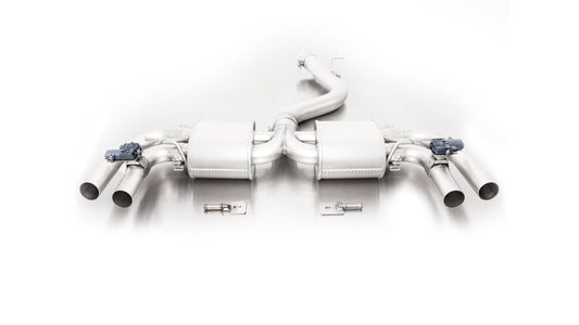 Racing Cat-Back System for Audi RS 3 Sportback 8V (2015-) Racing | 4x 84mm Street Race Chrome Tips (#1)