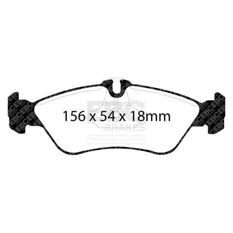 EBC Yellowstuff 4000 Series Street and Track Brake Pad Set (DP41070/2R)