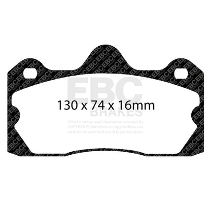 EBC Redstuff 3000 Series Sport Brake Pad Set (DP3060C) Image 3