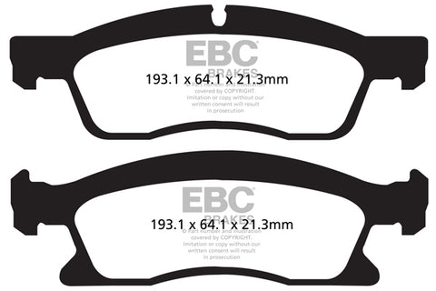 EBC Greenstuff 6000 Series Truck and SUV Brake Pad Set (DP62136) Image 1