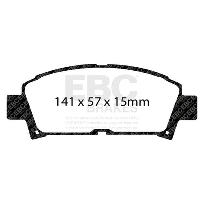 EBC Yellowstuff 4000 Series Street and Track Brake Pad Set (DP4995R) Image 1