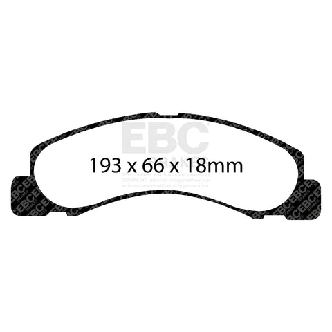 EBC Greenstuff 6000 Series Truck and SUV Brake Pad Set (DP61308) Image 2