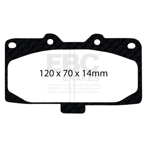 EBC Yellowstuff 4000 Series Street and Track Brake Pad Set (DP41200R) Image 1