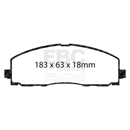 EBC Greenstuff 6000 Series Truck and SUV Brake Pad Set (DP61888) Image 1